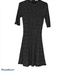 Aiden Y grey ribbed knit mini  dress Sz S